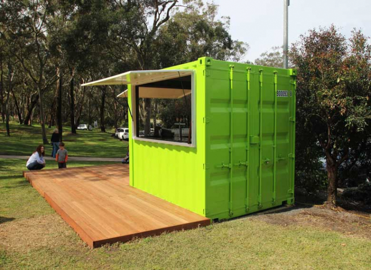 gallery/shipping container bar